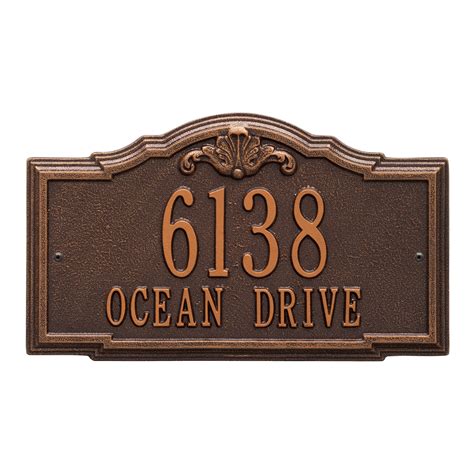 This item WHITEHALL Custom Address Sign House Numbers for Outside Modern Address Signs for Houses Cast Metal Address Plaque, Oval 12" x 6.75" - Black with Silver Numbers Handcrafted Address Plaque - House Sign Number Wall Plaque (11" x 6.3") Personalized House Sign for House, Apartment, Office, 911 Visibility Signage, Any …
